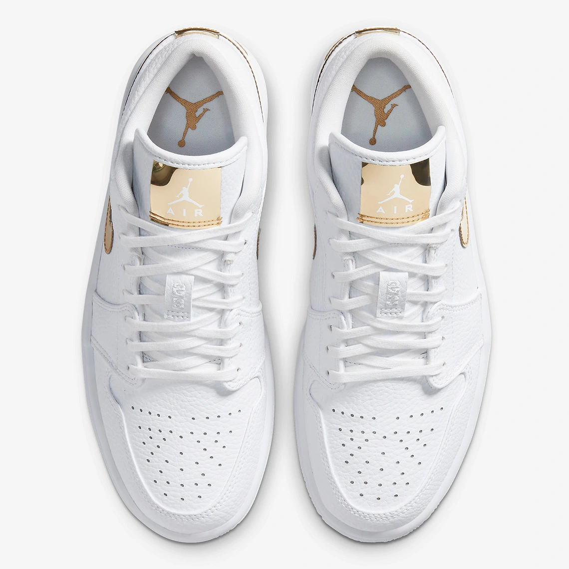 white metallic gold jordan 1